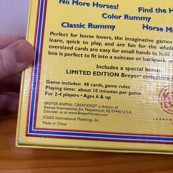Breyer HORSE PLAY Card Game  - Plastic Horse Missing - Picture 5 of 5